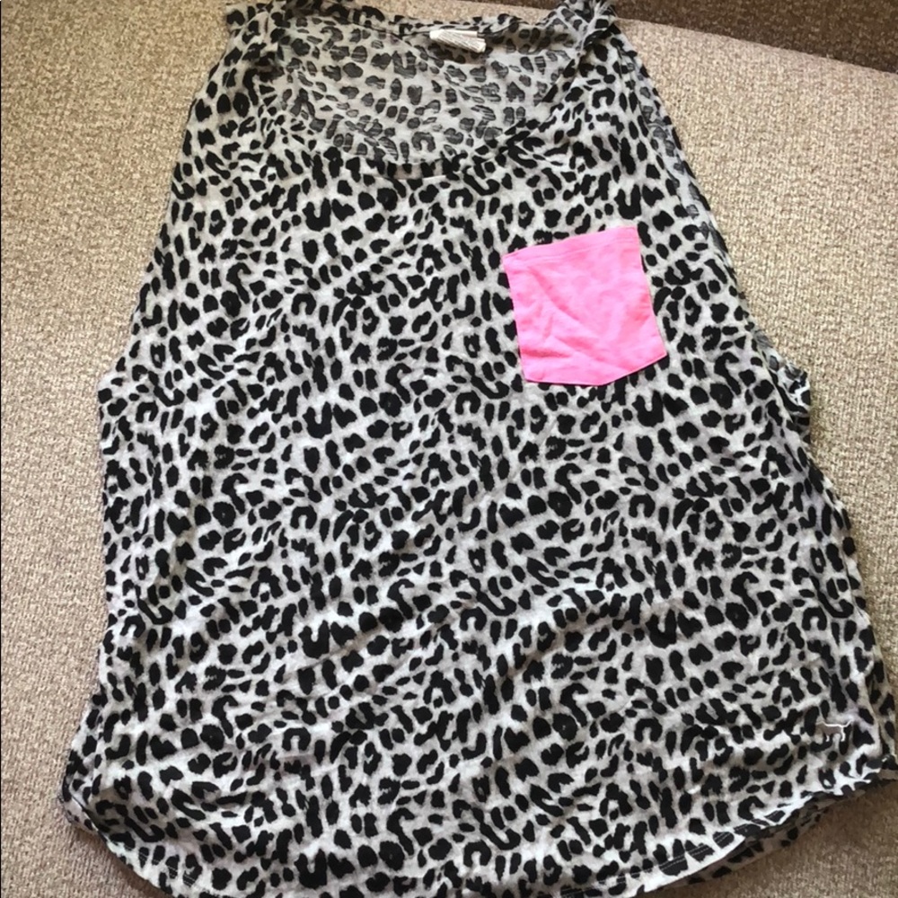 VS PINK cheetah print tank top size large